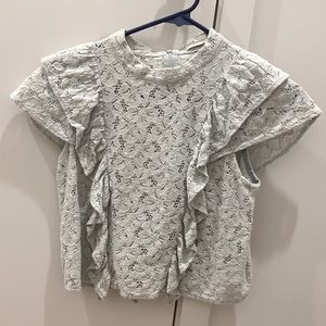 Earth music & ecology Lace See Through Blouse